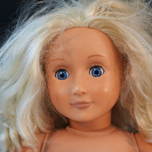 Our Generation Doll by Battat Blond Hair Blue Sleepy Eyes 18 inch Tall - Picture 1 of 12